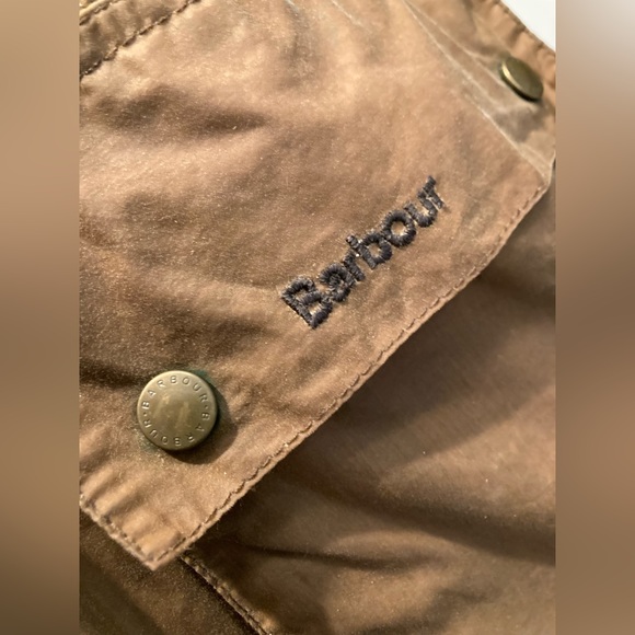 Barbour Women's Brown Rain Jacket with Hood Size 10 - Picture 3 of 6